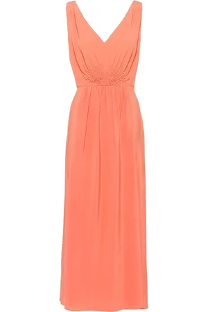 Miu Miu Gathered-bodice silk dress