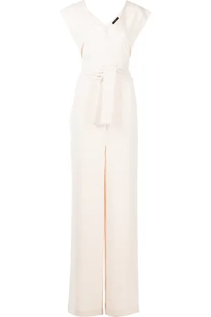 Voz Belted V-neck jumpsuit