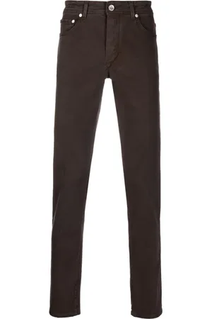 BARBA Mid-rise slim-cut jeans