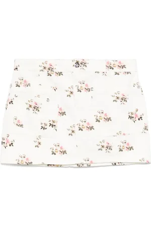 BLUMARINE Floral-print mini skirt