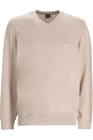 HUGO BOSS V-neck cotton jumper
