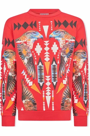 MARCELO BURLON Hawk Cross crew-neck sweatshirt
