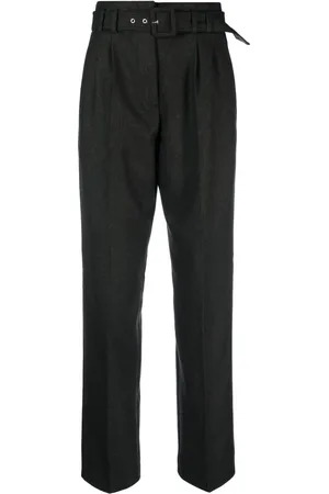 A.P.C. Belted wool-blend trousers