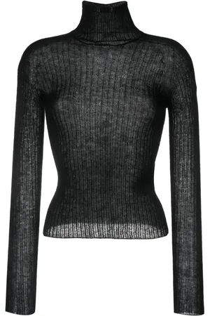 Saint Laurent High-neck ribbed-knit jumper