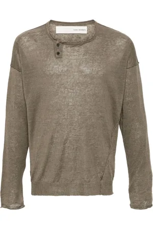 ISABEL BENENATO Exposed-seam detail linen jumper
