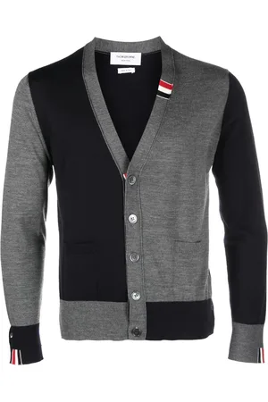 Thom Browne Jersey stitch V-neck cardigan