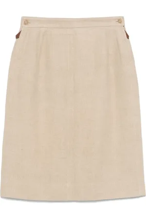 Hermès 2000s linen mini skirt