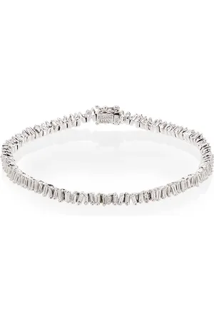 Suzanne Kalan 18kt white gold diamond mini tennis bracelet