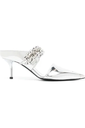 Alexander McQueen 70mm leather chain-link mules