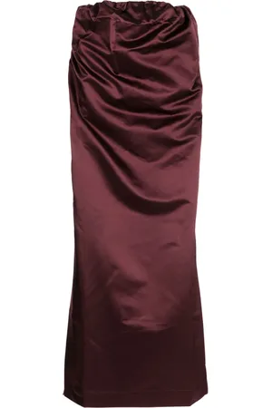 Sa Su Phi Satin-finish silk skirt