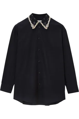 LEMAIRE Embroidered collar shirt