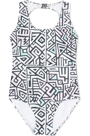 Le pandorine Geometric print swimsuit