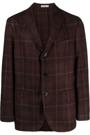 Boglioli Plaid-check single-breasted blazer