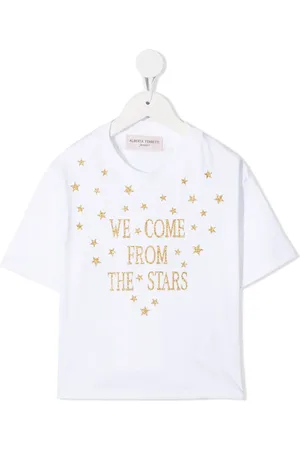 Alberta Ferretti Glitter slogan print T-shirt