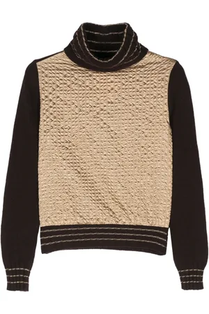 VERSACE 2000s logo-patch sweater