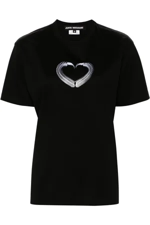 JUNYA WATANABE Graphic-heart print cotton T-shirt