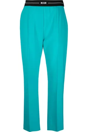 Msgm Logo-waist slim tailored trousers