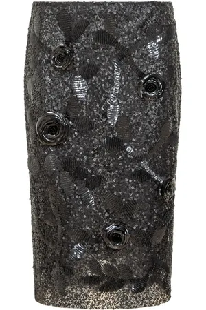 Des Phemmes Sequin-embellished midi skirt