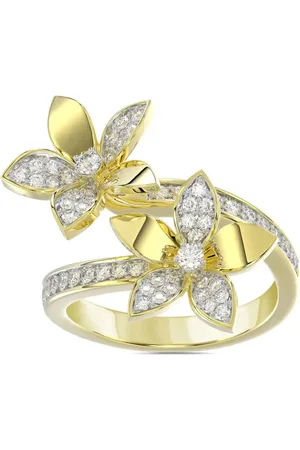 Marchesa Notte 18kt gold Wild Flower diamond ring
