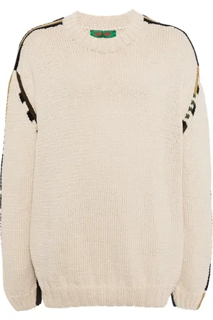 CASEY CASEY Side-stripe ribbed-knit jumper