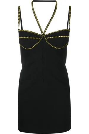 The Attico Crystal-embellished mini dress