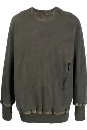 ISAAC SELLAM EXPERIENCE Acid-wash crew neck jumper
