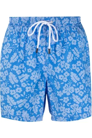BARBA Floral-print swim shorts