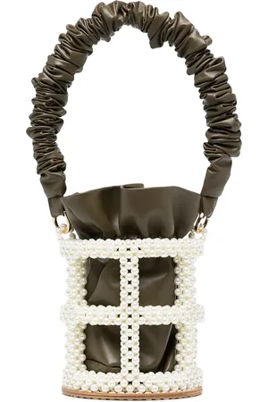 0711 Olive Ai pearl bucket bag