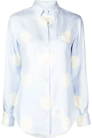 Thom Browne Polka-dot silk long-sleeve shirt