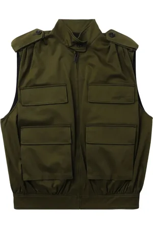 Msgm Logo-embroidered cotton gilet