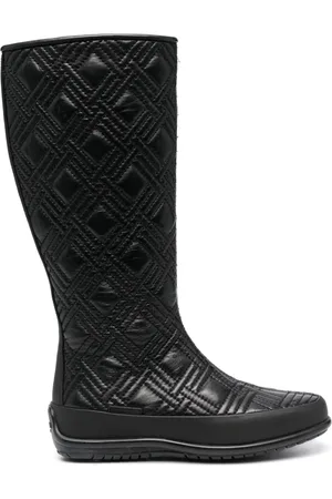 BALDININI Diamond-pattern leather boots