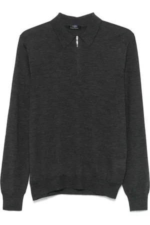 BARBA Fine-knit polo shirt