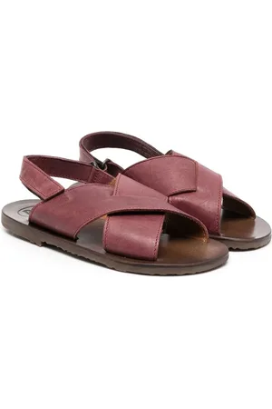 PèPè Leather crossover-strap sandals