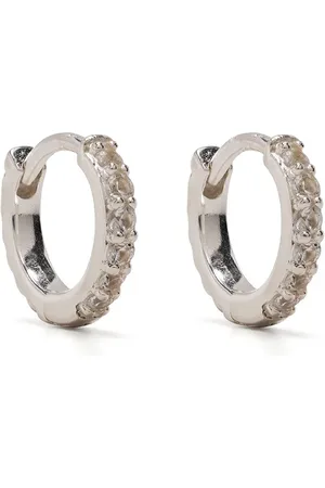Dower and Hall Sapphire embellished sterling- hoops