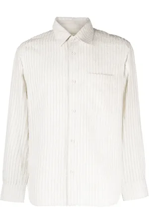 CRAIG GREEN Stripe-embroidered cotton shirt