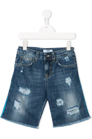 Msgm Stripe trim denim shorts