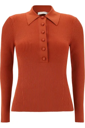 ZIMMERMANN Ribbed polo sweater