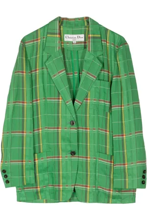 Dior 1990s plaid-check flax blazer
