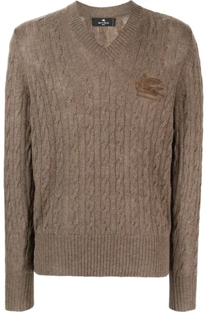 Etro Logo-embroidered cashmere jumper