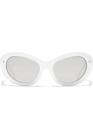 Dolce & Gabbana DG Crossed oval-frame sunglasses
