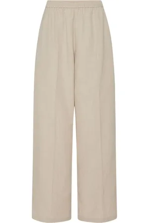 ROSETTA GETTY Elasticated-waist wide-leg trousers
