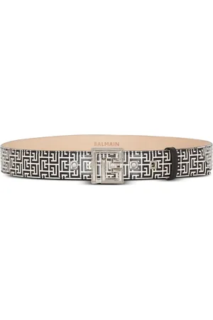 Balmain PB Labyrinth leather belt