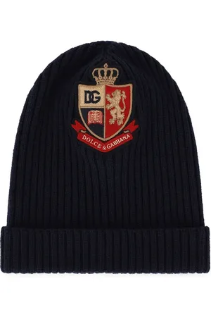 Dolce & Gabbana Heraldic-patch ribbed knit hat