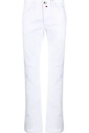 BILLIONAIRE Logo-embroidered straight-leg jeans