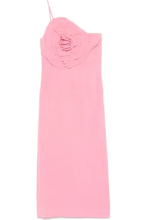 BLUMARINE Floral-appliqué midi dress