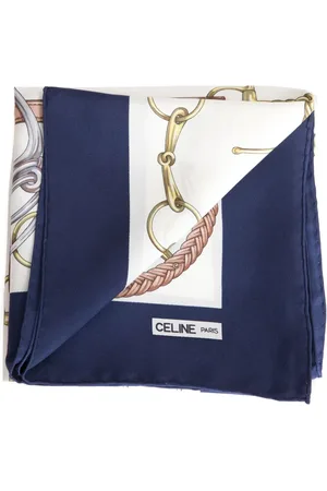 Céline 1980s bridle strap-print scarf
