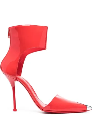 Alexander McQueen 115mm metallic toe-cap detail pumps