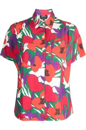 A.P.C. Floral-print short-sleeved shirt