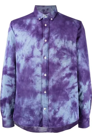 Stain Shade Long-sleeve tie-dye shirt