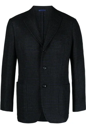 Sartorio Napoli Plaid-check wool blend blazer